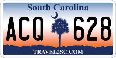 SC license plate ACQ628