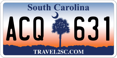 SC license plate ACQ631