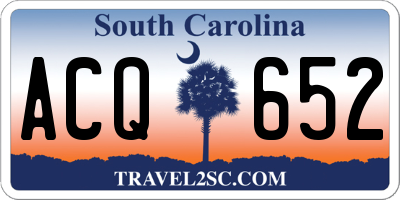 SC license plate ACQ652