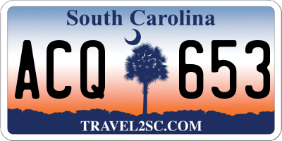 SC license plate ACQ653