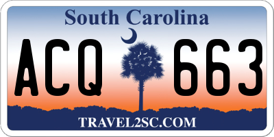 SC license plate ACQ663