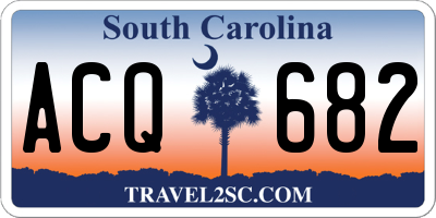 SC license plate ACQ682