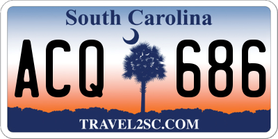 SC license plate ACQ686