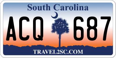 SC license plate ACQ687