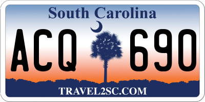 SC license plate ACQ690