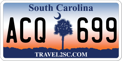 SC license plate ACQ699