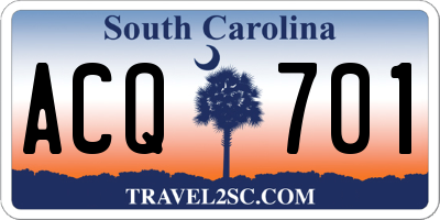 SC license plate ACQ701