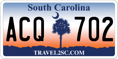 SC license plate ACQ702
