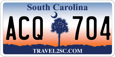 SC license plate ACQ704