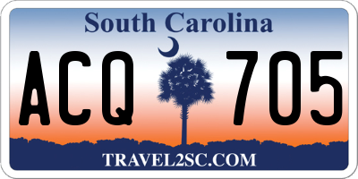 SC license plate ACQ705