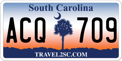 SC license plate ACQ709