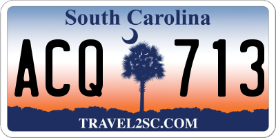SC license plate ACQ713