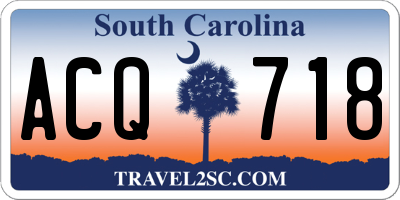 SC license plate ACQ718