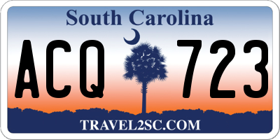 SC license plate ACQ723