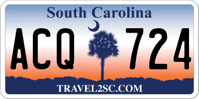 SC license plate ACQ724