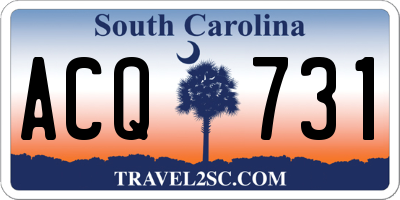 SC license plate ACQ731