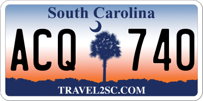 SC license plate ACQ740