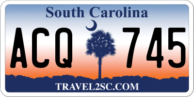 SC license plate ACQ745