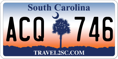 SC license plate ACQ746