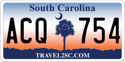 SC license plate ACQ754