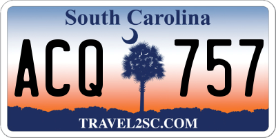 SC license plate ACQ757
