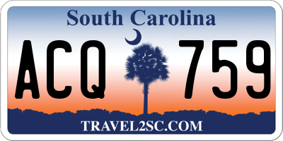 SC license plate ACQ759