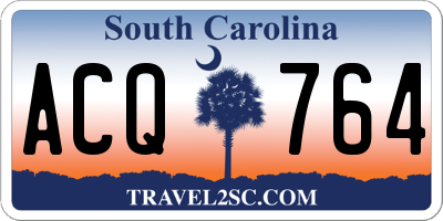 SC license plate ACQ764