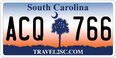 SC license plate ACQ766