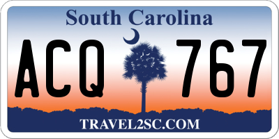 SC license plate ACQ767