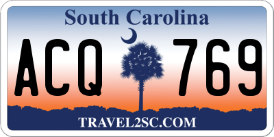 SC license plate ACQ769