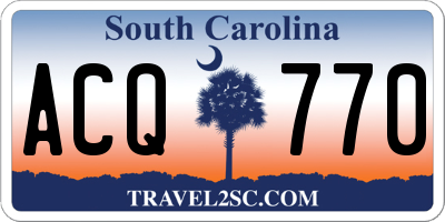 SC license plate ACQ770