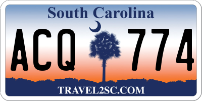 SC license plate ACQ774