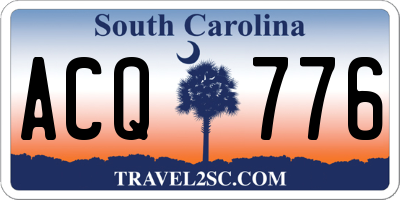 SC license plate ACQ776