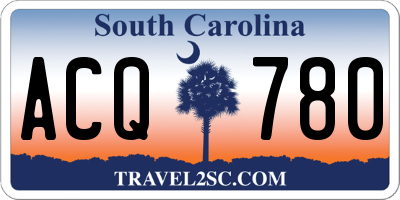 SC license plate ACQ780