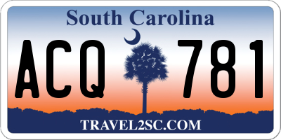 SC license plate ACQ781