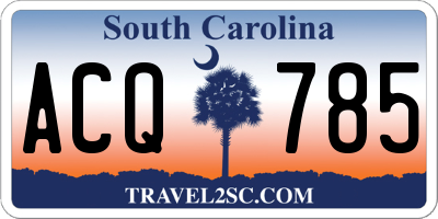 SC license plate ACQ785