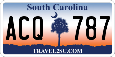 SC license plate ACQ787