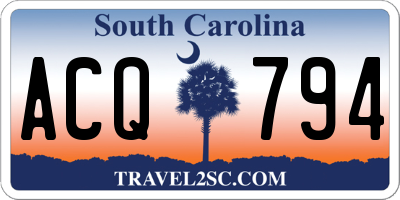 SC license plate ACQ794