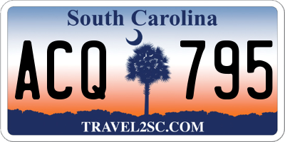 SC license plate ACQ795