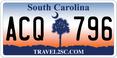 SC license plate ACQ796