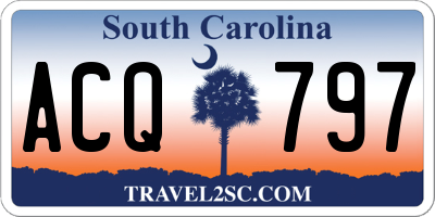 SC license plate ACQ797