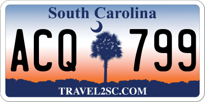 SC license plate ACQ799