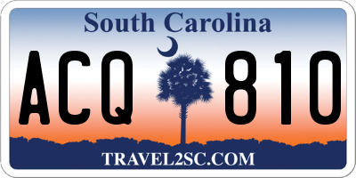 SC license plate ACQ810