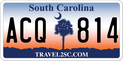 SC license plate ACQ814