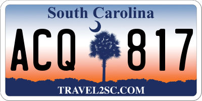 SC license plate ACQ817