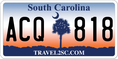 SC license plate ACQ818