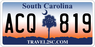 SC license plate ACQ819