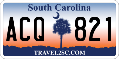 SC license plate ACQ821