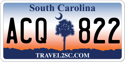 SC license plate ACQ822