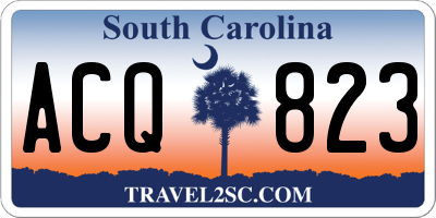 SC license plate ACQ823